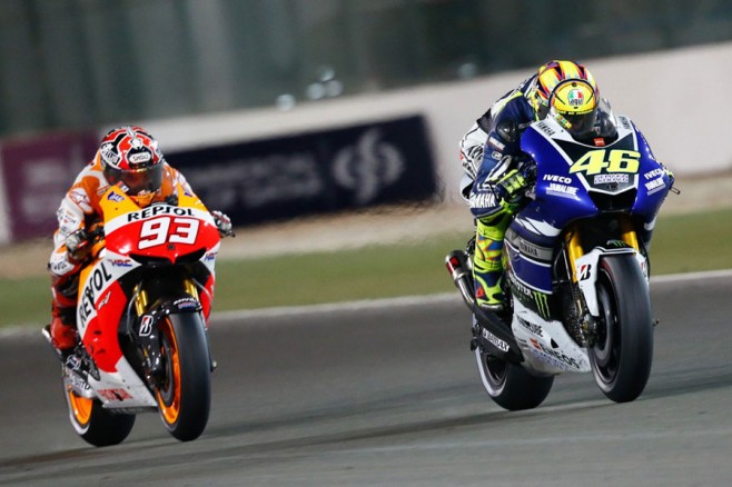 Rossi Marquez Qatar 2013