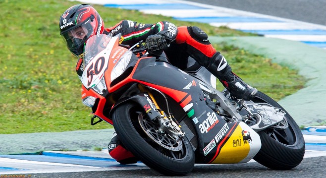 Sylvain Guintoli Assen Superbike, gara 1 davanti a Sykes