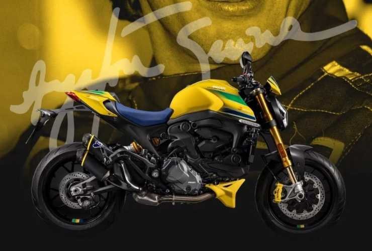 La Ducati Monster dedicate ad Ayrton Senna