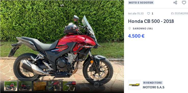 Honda CB 500 sconto usato