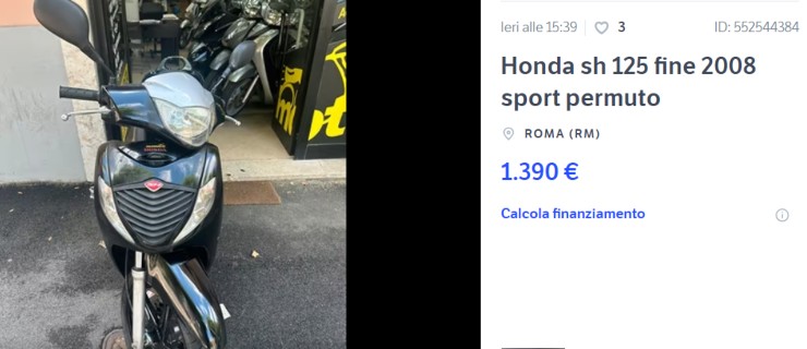 Honda SH 125 occasione moto usata scooter prezzo vantaggio