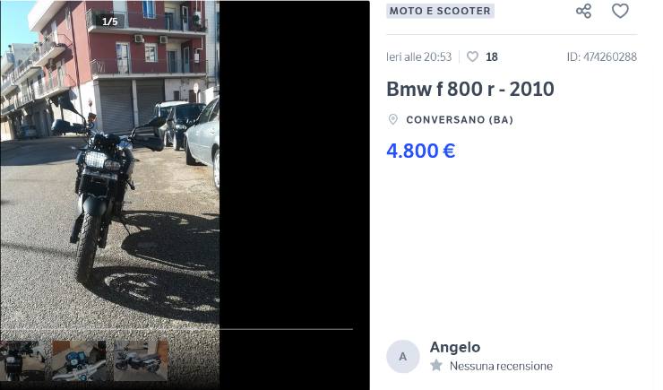 BMW F 800 R naked vendita
