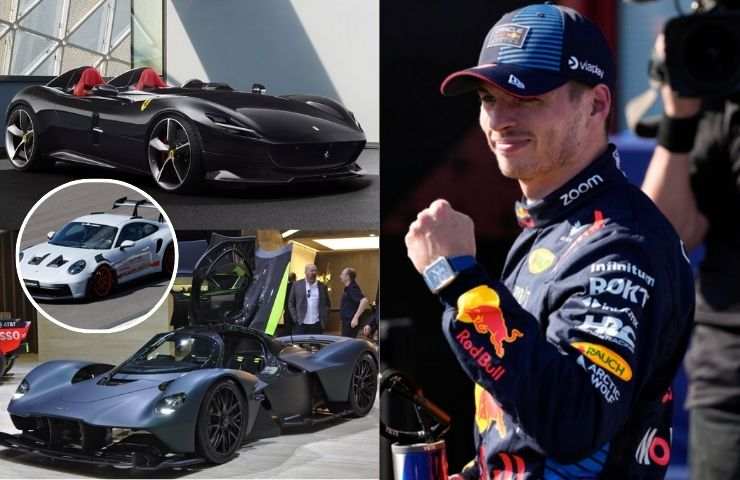 Le auto del pilota Max Verstappen