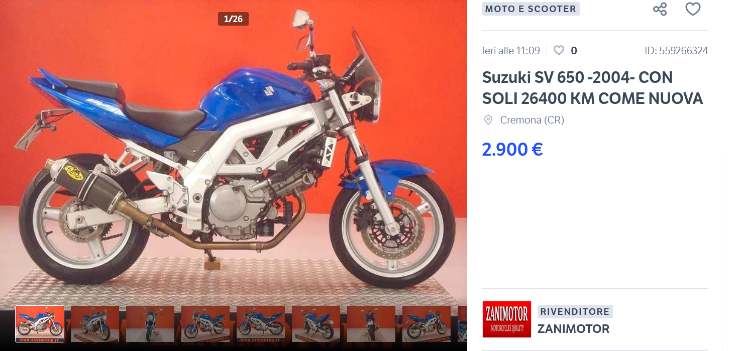 Suzuki SV 650 che occasione