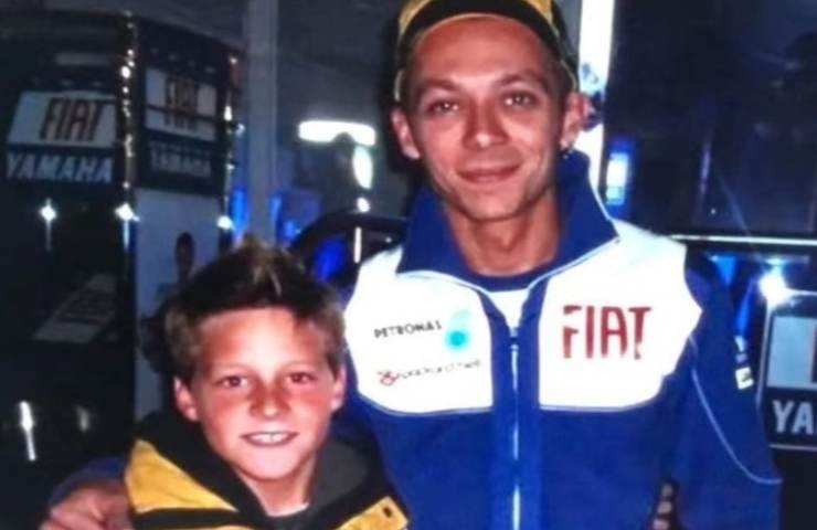 Valentino Rossi e Fabio Quartararo quando era solo un bambino 