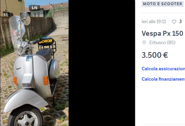 Vespa PX 150 scooter usato incredibile