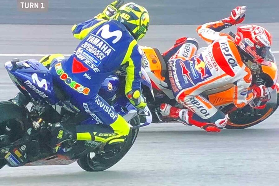 Valentino Rossi e Marc Marquez a Brno 