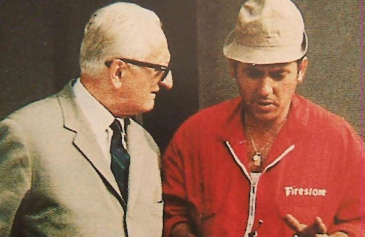 Vecchia foto con Enzo Ferrari e Sergio Vezzali