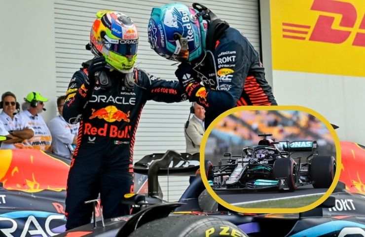 Verstappen e Perez dopo una gara