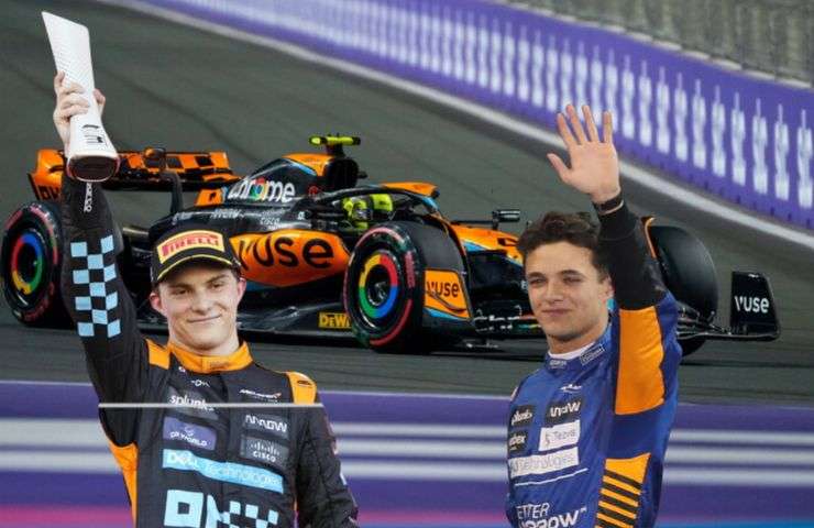 I piloti McLaren Lando Norris e Oscar Piastri