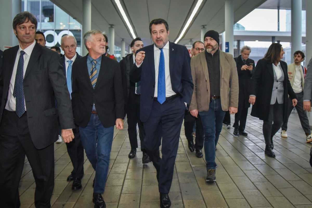 Matteo Salvini partecipa all'EICMA 2024